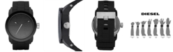 Diesel Unisex Black Silicone Strap Watch 44mm DZ1437